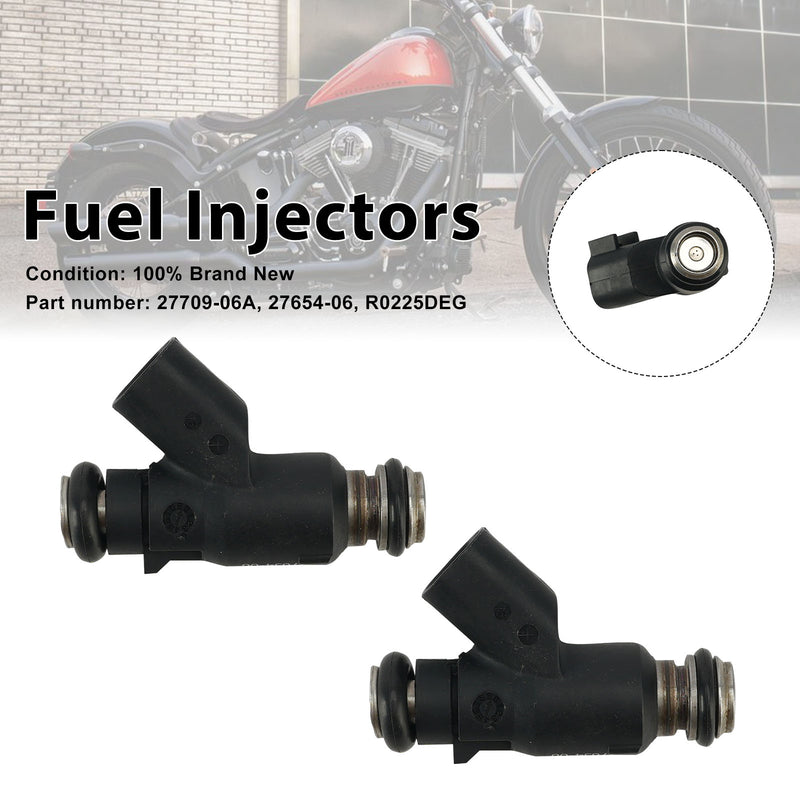 Dyna Cross Bones 25 Degree 2PC 27654-06 Fuel Injectors 27709-06A Fits