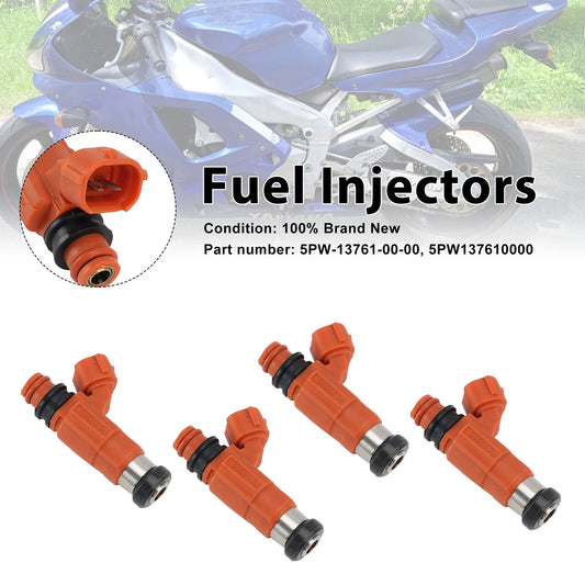 Yamaha YZF R1 YZF-R1 2002-2003 4PC Fuel Injectors 5PW-13761-00-00