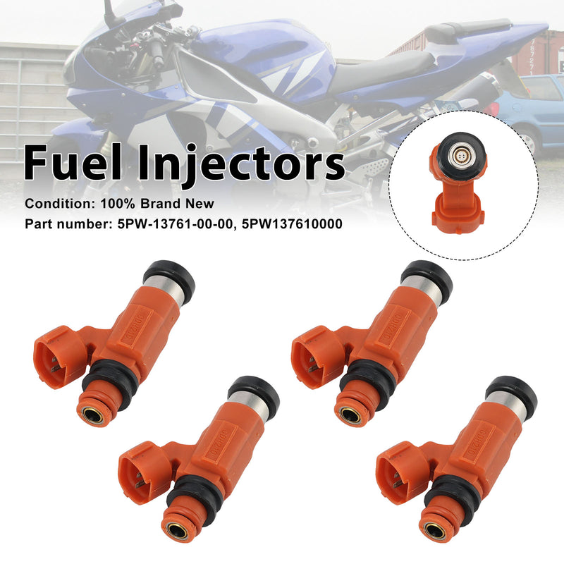 Yamaha YZF R1 YZF-R1 2002-2003 4PC Fuel Injectors 5PW-13761-00-00