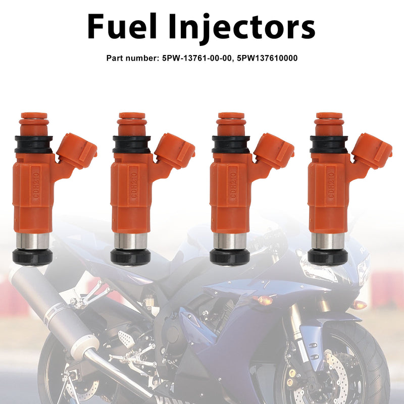 Yamaha YZF R1 YZF-R1 2002-2003 4PC Fuel Injectors 5PW-13761-00-00
