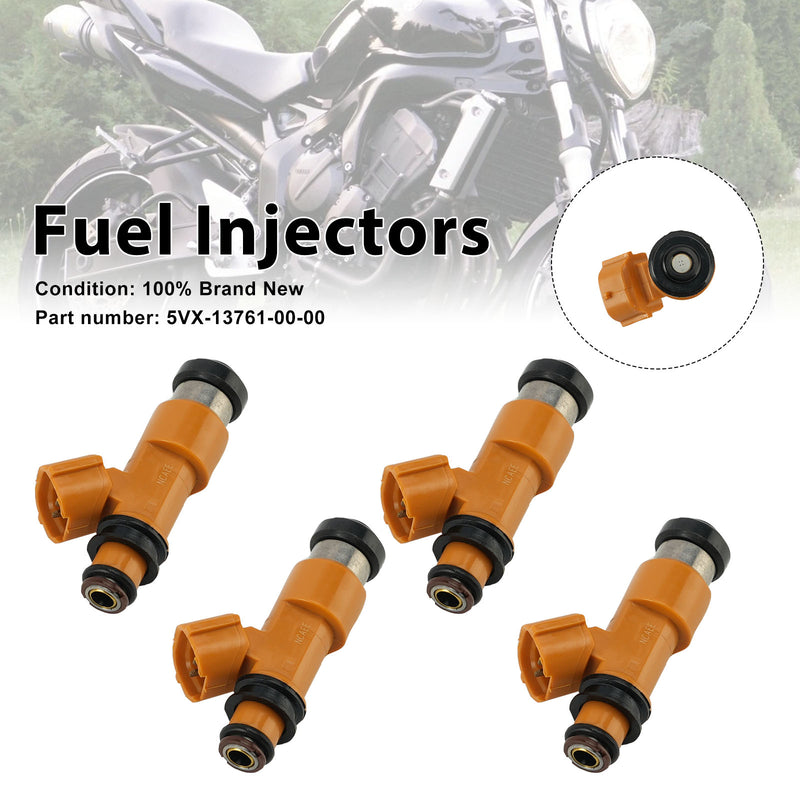 Yamaha FZ6 2004-2009 FZ6R 2009-2017 4PC Fuel Injectors 5VX-13761-00-00