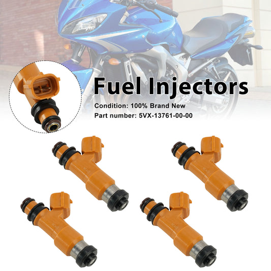 Yamaha FZ6 2004-2009 FZ6R 2009-2017 4PC Fuel Injectors 5VX-13761-00-00