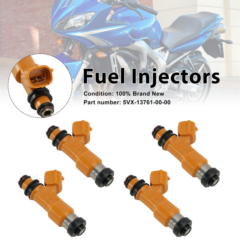 Yamaha FZ6 2004-2009 FZ6R 2009-2017 4PC Fuel Injectors 5VX-13761-00-00