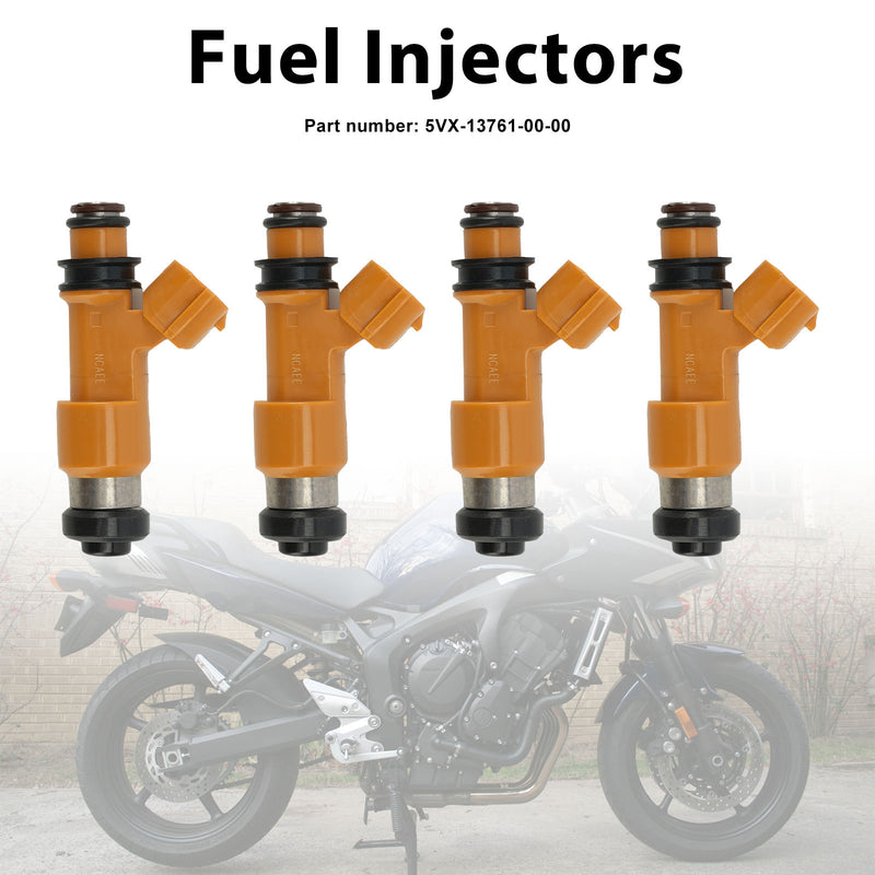 Yamaha FZ6 2004-2009 FZ6R 2009-2017 4PC Fuel Injectors 5VX-13761-00-00