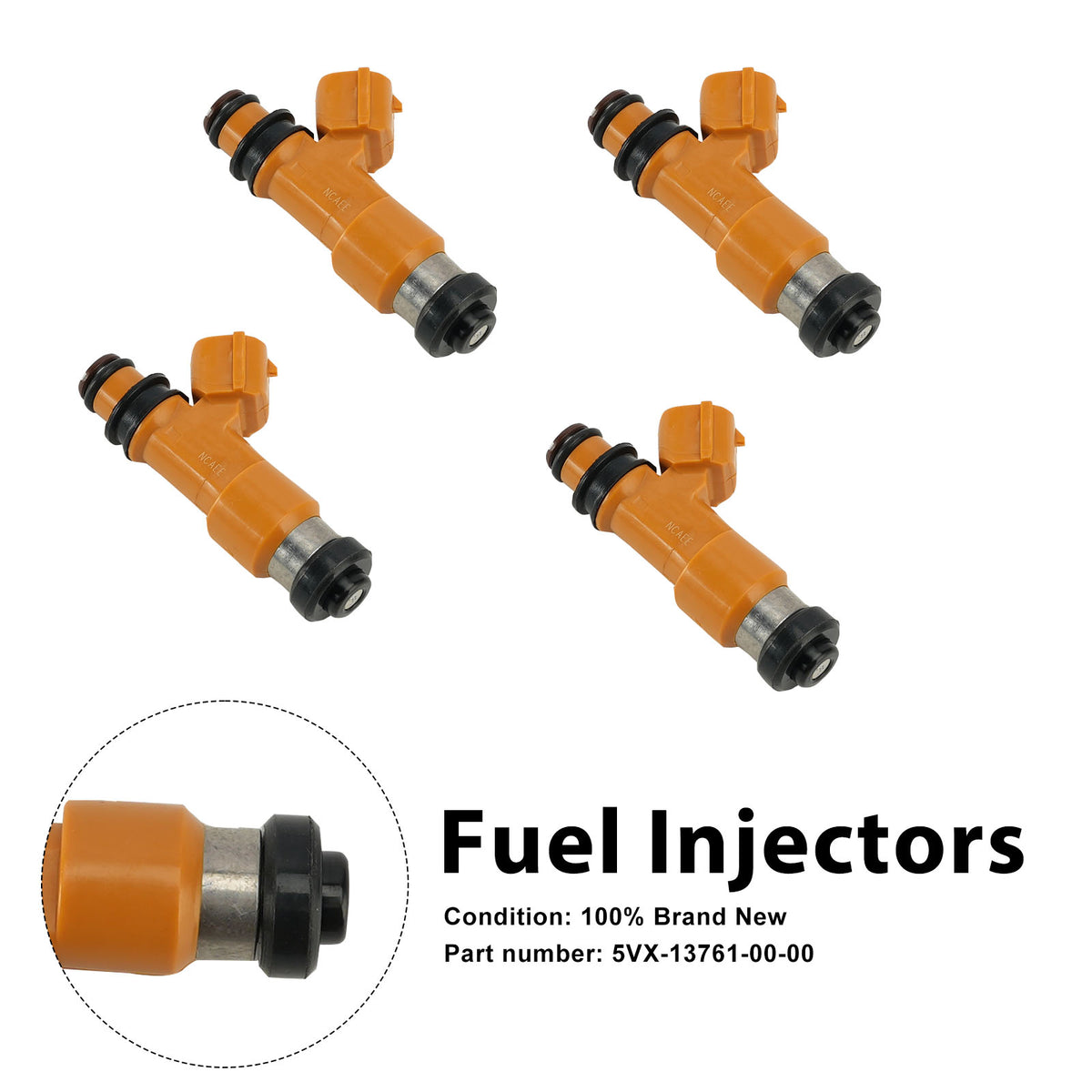 Yamaha FZ6 2004-2009 FZ6R 2009-2017 4PC Fuel Injectors 5VX-13761-00-00
