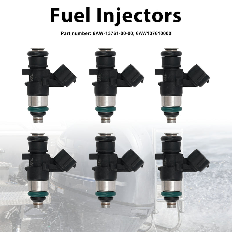Yamaha Outboard 225/250/300/350HP 6PC Fuel Injectors 6AW-13761-00-00