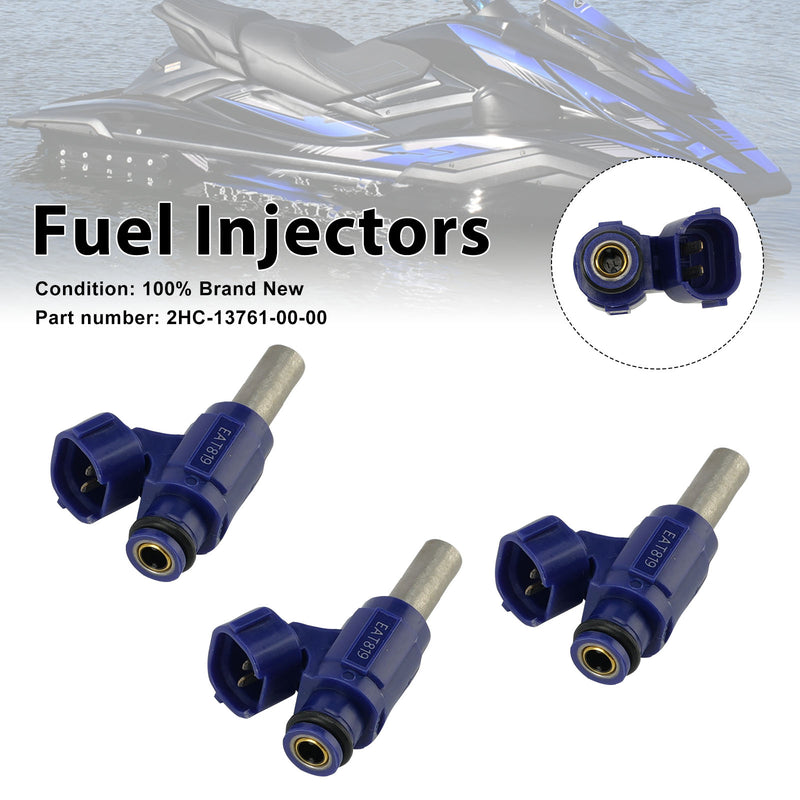 Yamaha WaveRunner 2018-2023 VX EX 3PC Fuel Injectors 2HC-13761-00-00