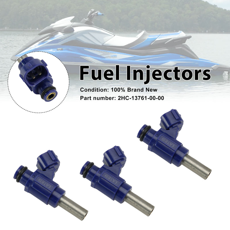 Yamaha WaveRunner 2018-2023 VX EX 3PC Fuel Injectors 2HC-13761-00-00