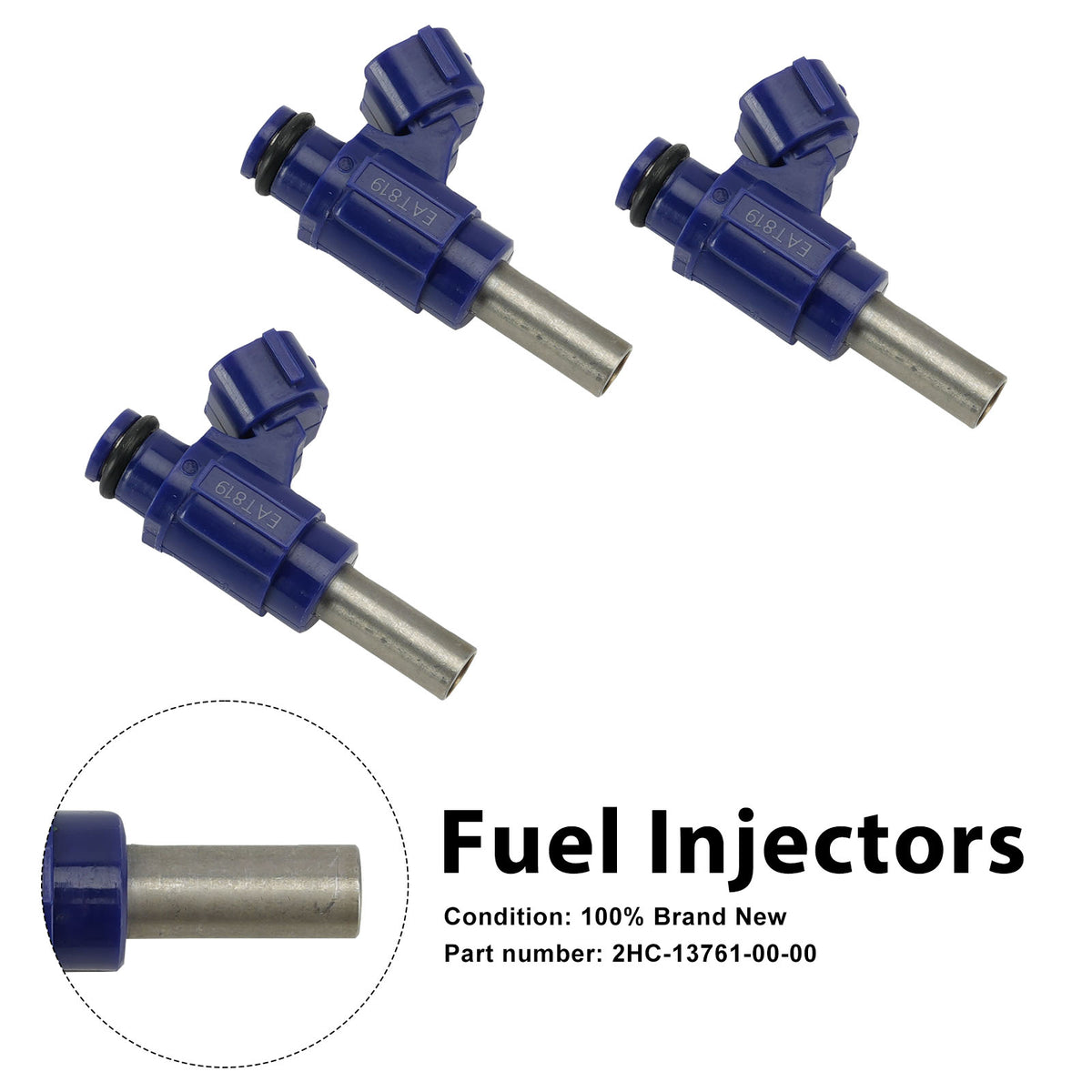Yamaha WaveRunner 2018-2023 VX EX 3PC Fuel Injectors 2HC-13761-00-00