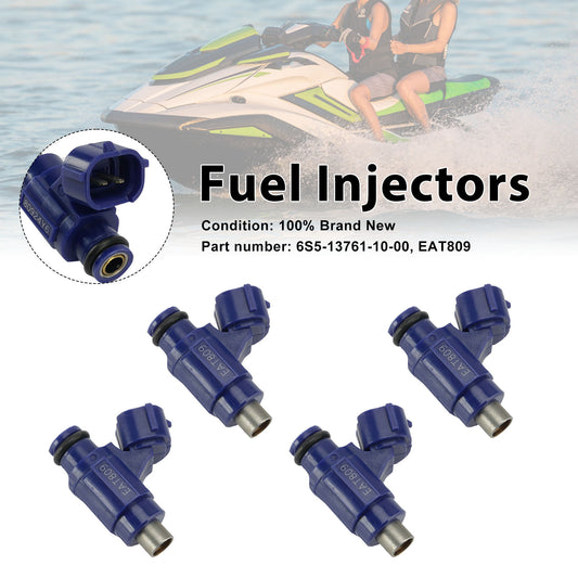 Yamaha WaveRunner VX HO SHO 4PC EAT809 Fuel Injectors 6S5-13761-10-00