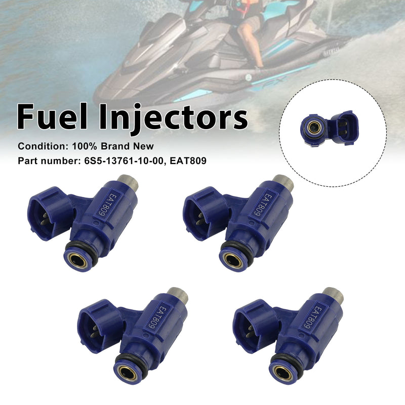 Yamaha WaveRunner VX HO SHO 4PC EAT809 Fuel Injectors 6S5-13761-10-00