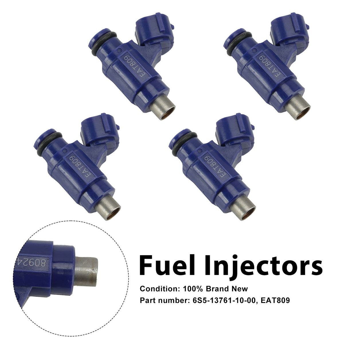 Yamaha WaveRunner VX HO SHO 4PC EAT809 Fuel Injectors 6S5-13761-10-00