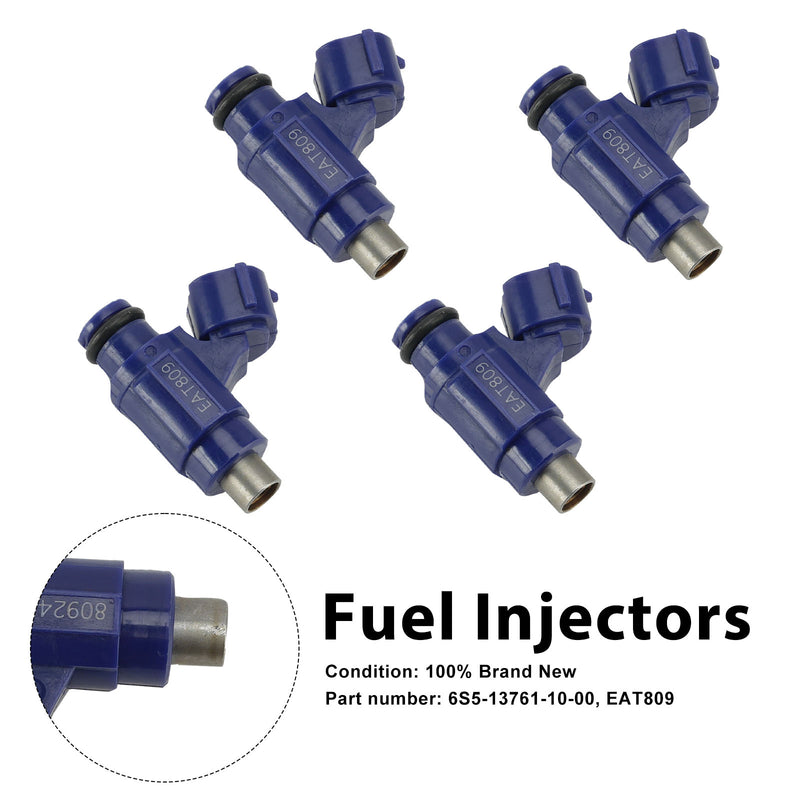 Yamaha WaveRunner VX HO SHO 4PC EAT809 Fuel Injectors 6S5-13761-10-00