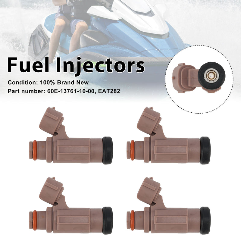 Yamaha PWC FX SX AR VX 4PC EAT282 Fuel Injectors 60E-13761-10-00