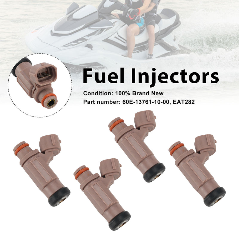 Yamaha PWC FX SX AR VX 4PC EAT282 Fuel Injectors 60E-13761-10-00