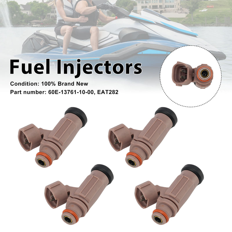 Yamaha PWC FX SX AR VX 4PC EAT282 Fuel Injectors 60E-13761-10-00