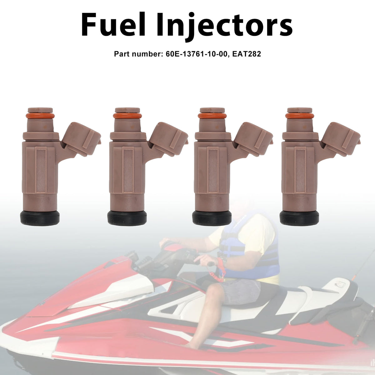 Yamaha PWC FX SX AR VX 4PC EAT282 Fuel Injectors 60E-13761-10-00