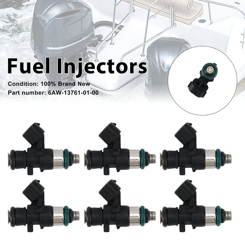Yamaha Outboard 300HP LF300XSB2 6PC Fuel Injectors 6AW-13761-01-00