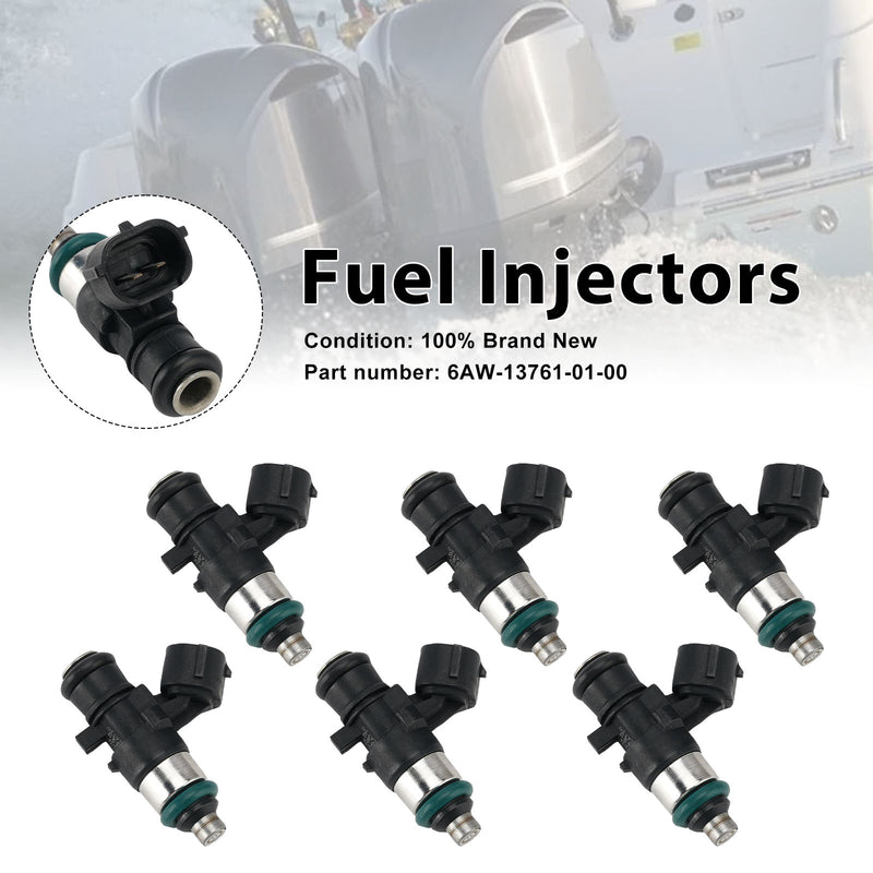 Yamaha Outboard 300HP LF300XSB2 6PC Fuel Injectors 6AW-13761-01-00