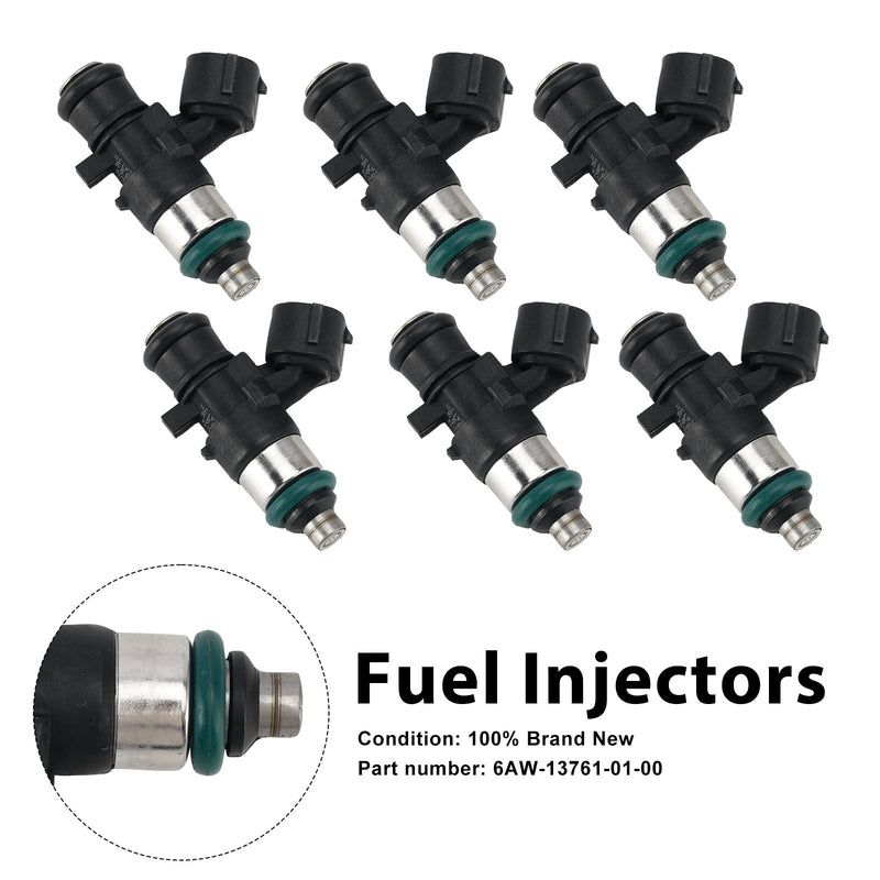 Yamaha Outboard 300HP LF300XSB2 6PC Fuel Injectors 6AW-13761-01-00