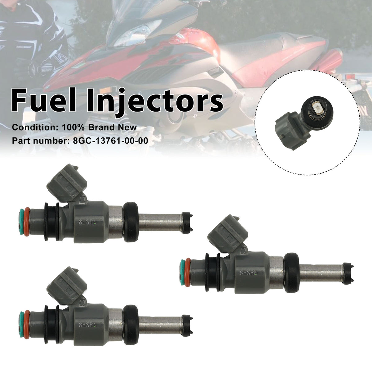 Yamaha PHAZER MTX FX NYTRO MTX GT RTX 3PC Fuel Injectors 8GC-13761-00-00