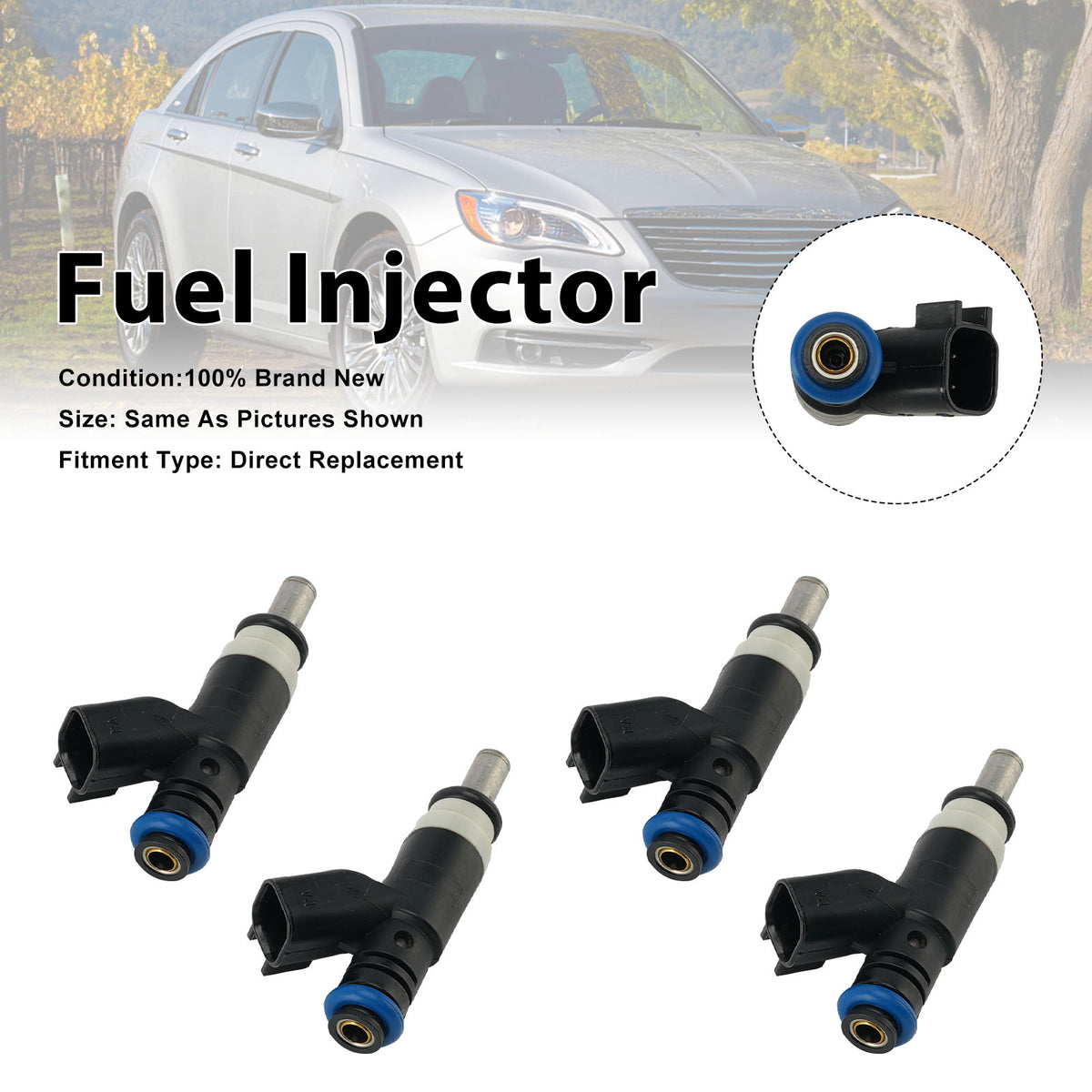 Dodge Avenger 2008-2014 Caliber 2007-2012 04891577AA 4PCS Fuel Injector