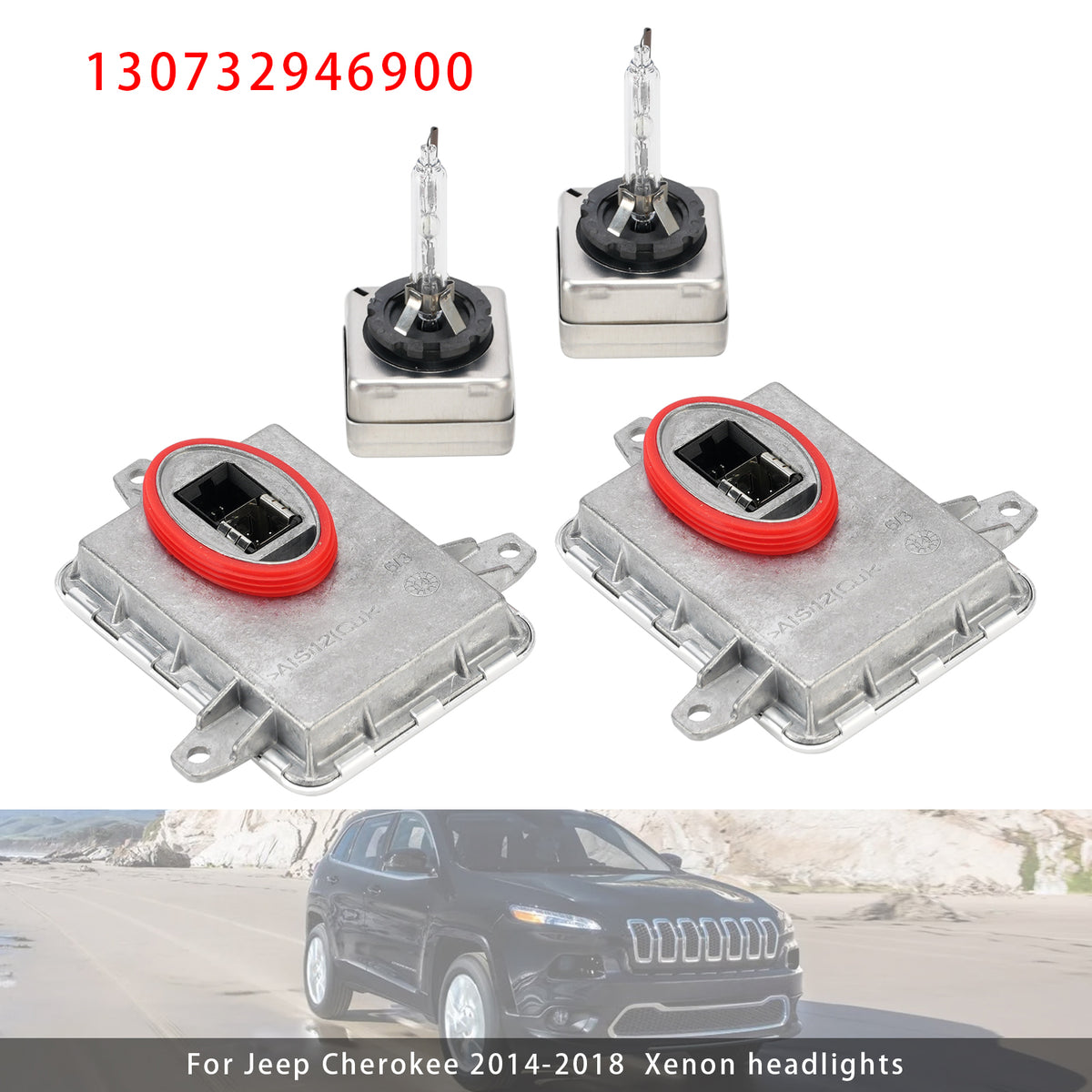 2014-2018 Jeep Cherokee Xenon Ballast HID Control Unit+ D3S Bulbs Kit