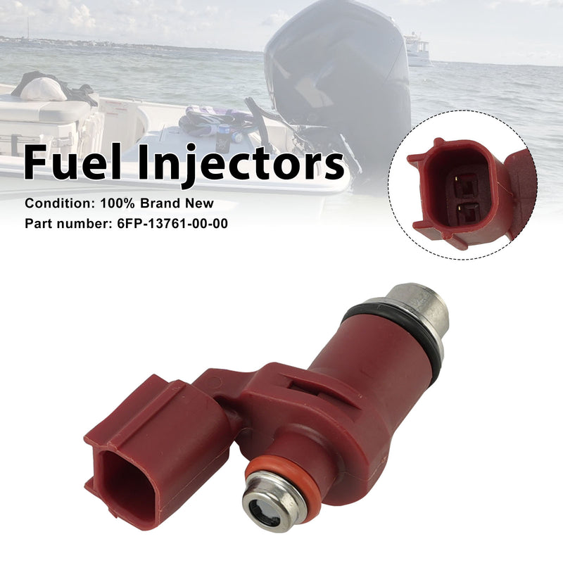 Yamaha Outboard 75HP 90HP Fuel Injectors 6FP-13761-00-00