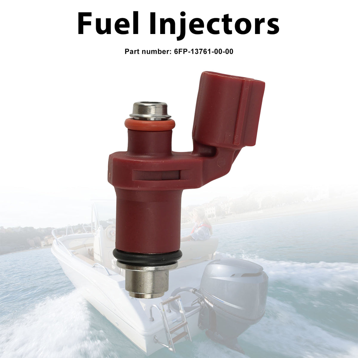Yamaha Outboard 75HP 90HP Fuel Injectors 6FP-13761-00-00