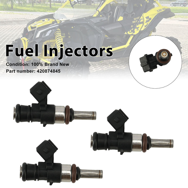 Can-Am Maverick X3 Turbo 2017-2022 3PC 420874845 Fuel Injectors