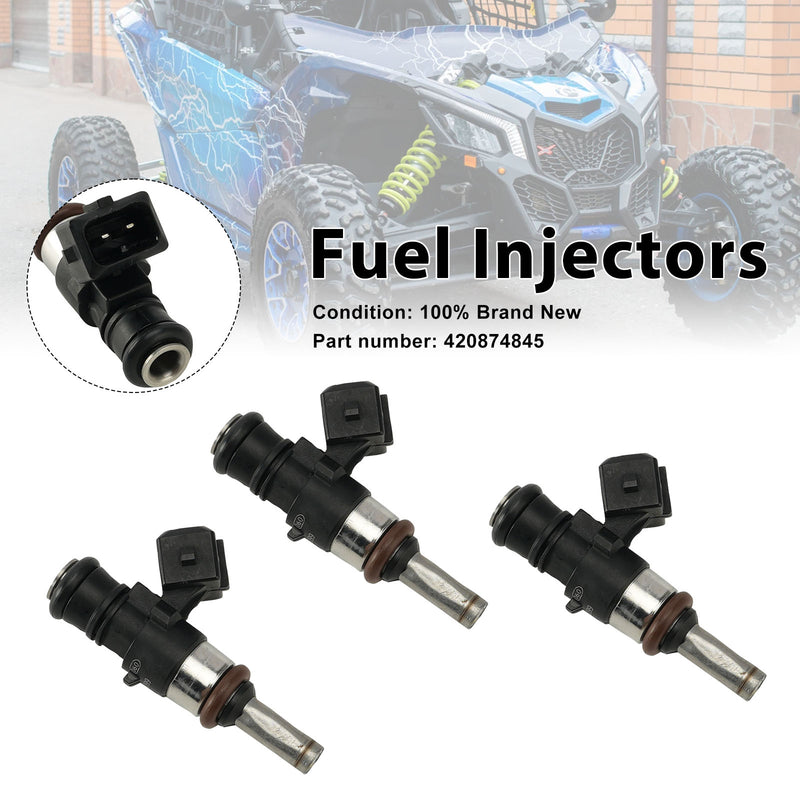 Can-Am Maverick X3 Turbo 2017-2022 3PC 420874845 Fuel Injectors