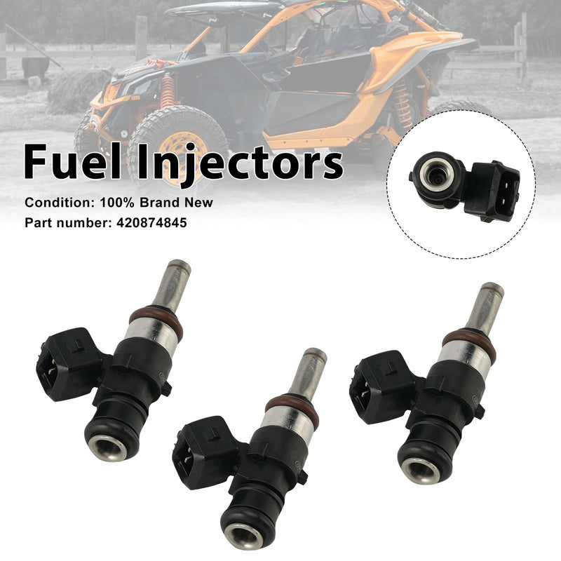 Can-Am Maverick X3 Turbo 2017-2022 3PC 420874845 Fuel Injectors