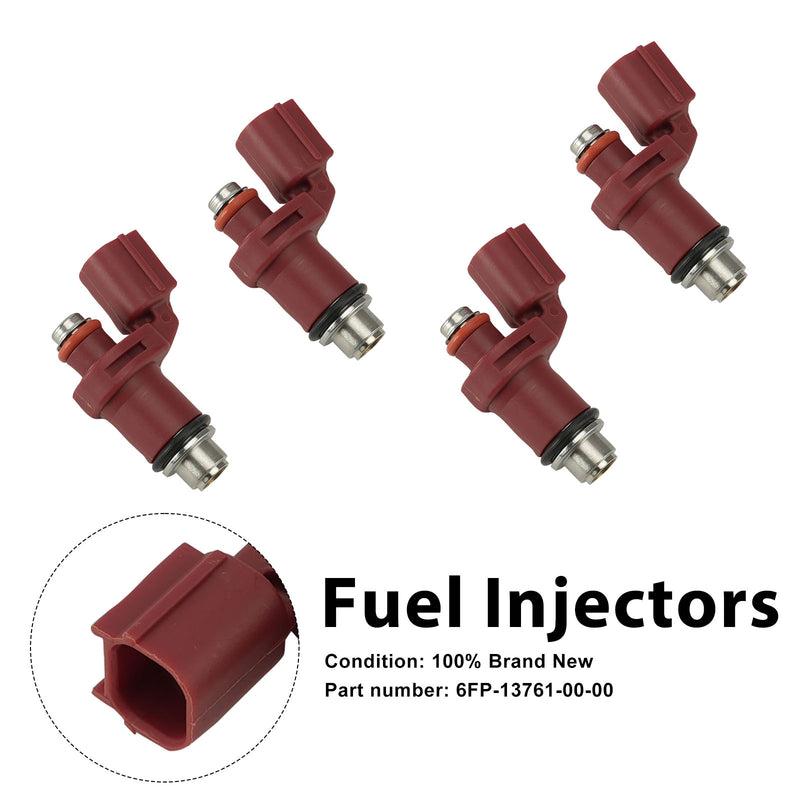 Yamaha Outboard 75HP 90HP 4PC Fuel Injectors 6FP-13761-00-00