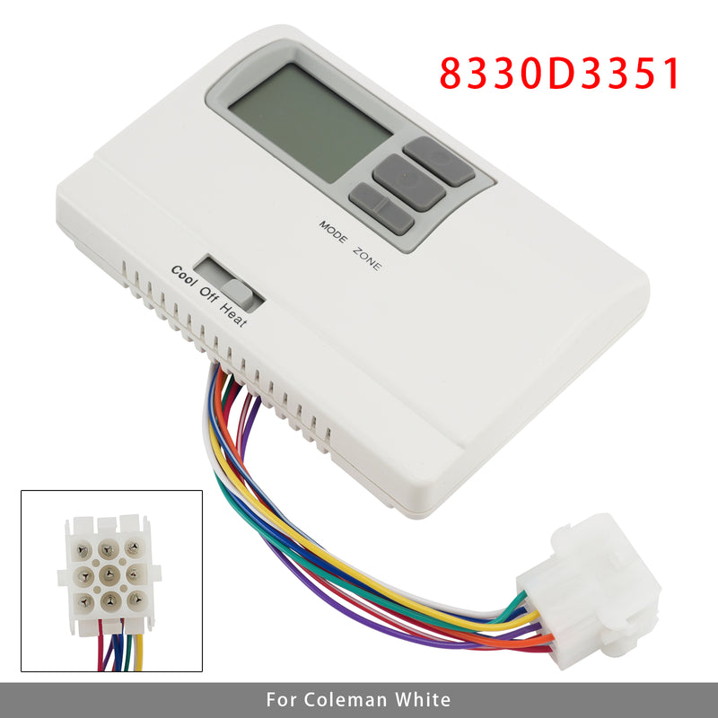 Coleman 8330D3351 Digital Thermostat Rv Thermostat Heat/Cool WallMount White