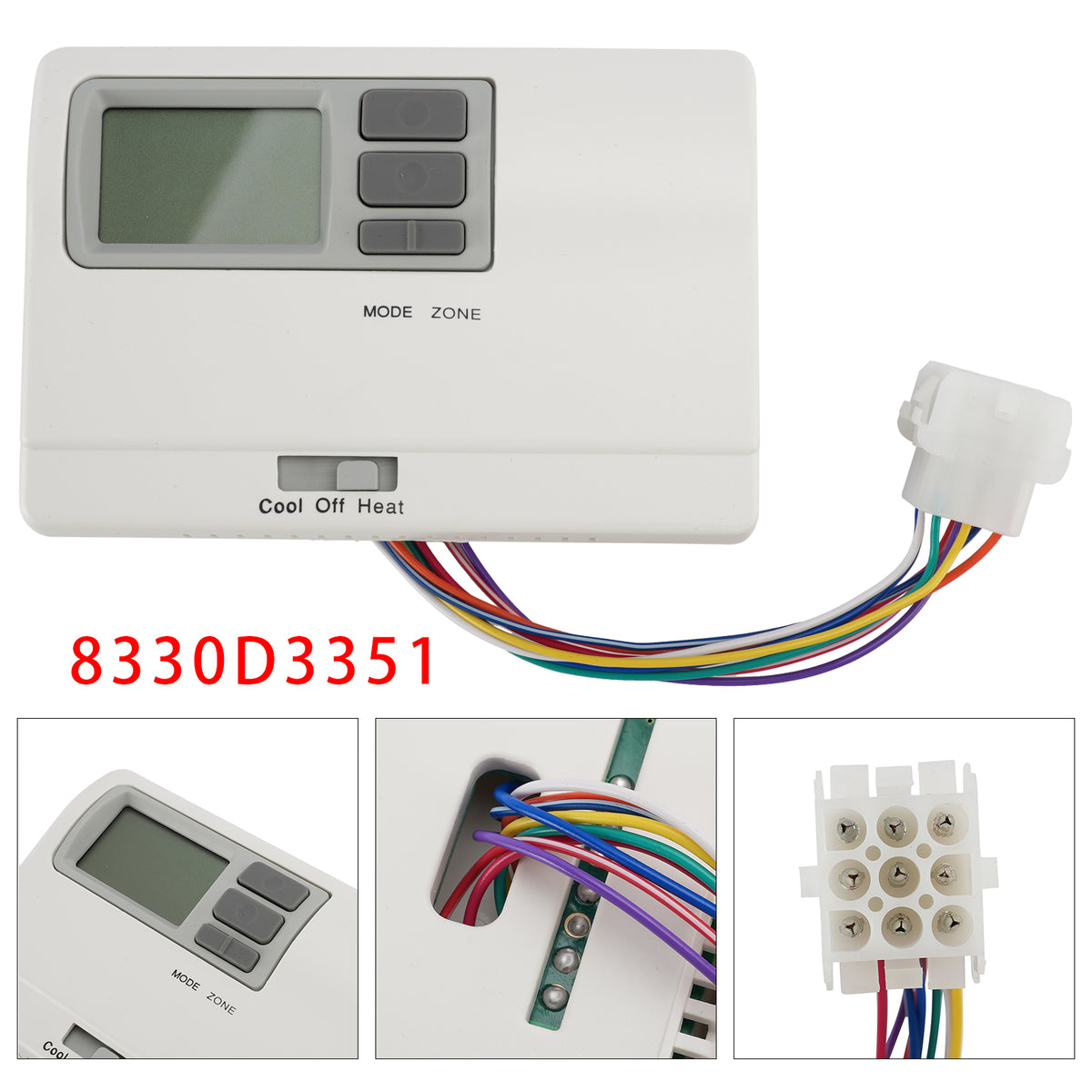 Coleman 8330D3351 Digital Thermostat Rv Thermostat Heat/Cool WallMount White