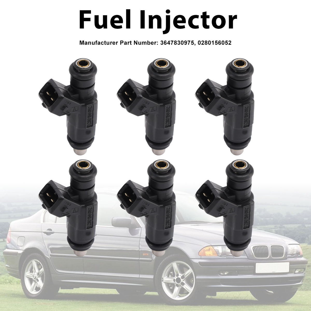 BMW 3 Series M3 2000-2006 Z3 2001-2003 0280156052 6PCS Fuel Injector