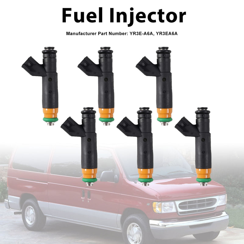Ford E-150 E-250 F-150 4.2L V6 2000-2003 YR3E-A6A 6PCS Fuel Injector
