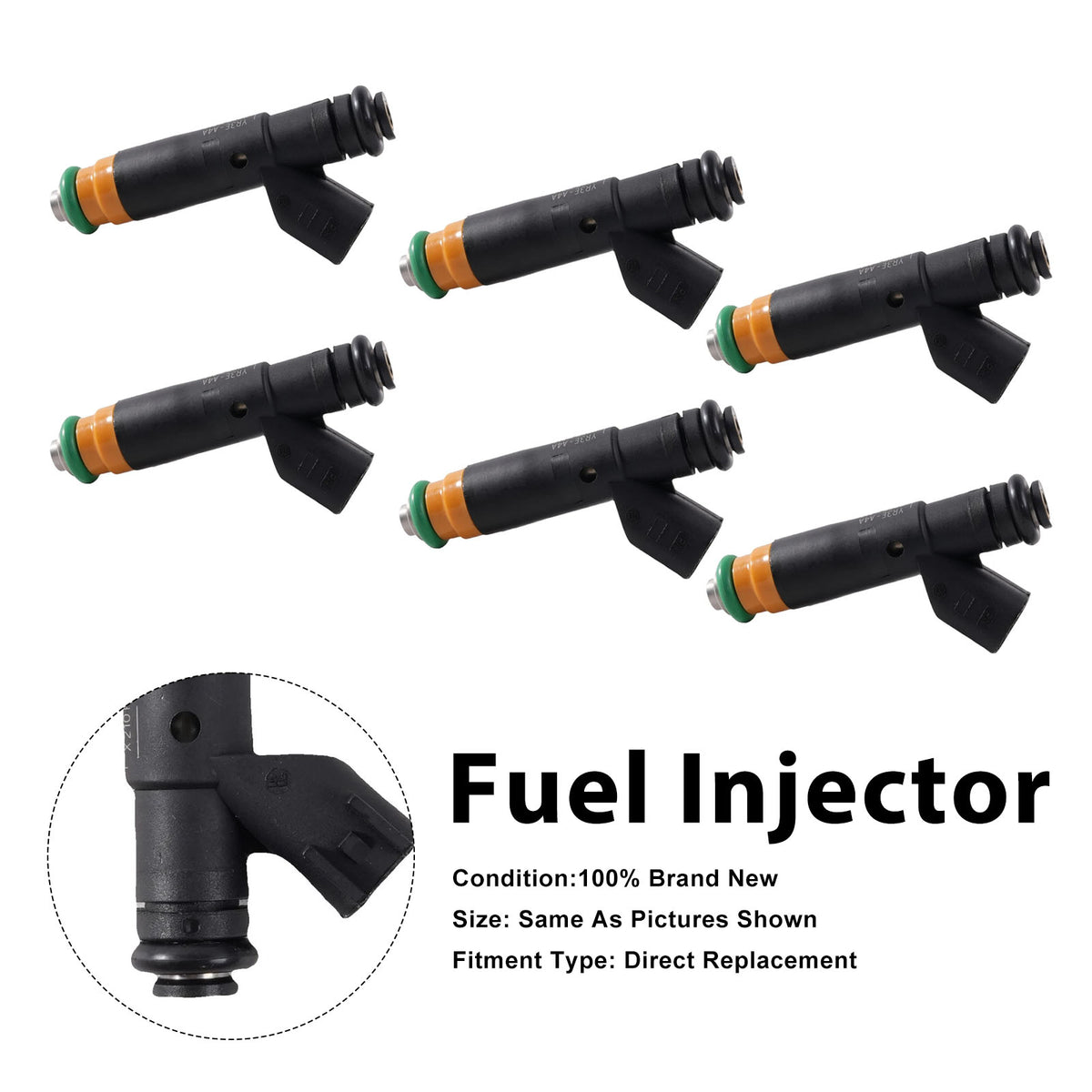 Ford E-150 E-250 F-150 4.2L V6 2000-2003 YR3E-A6A 6PCS Fuel Injector