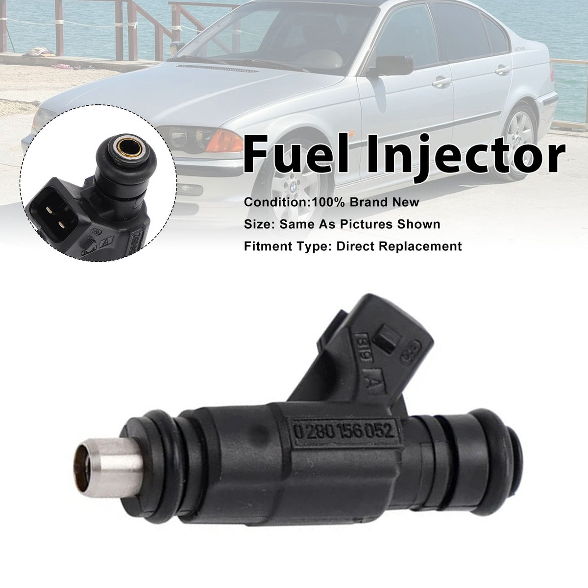 BMW 3 Series M3 2000-2006 Z3 2001-2003 0280156052 1PCS Fuel Injector