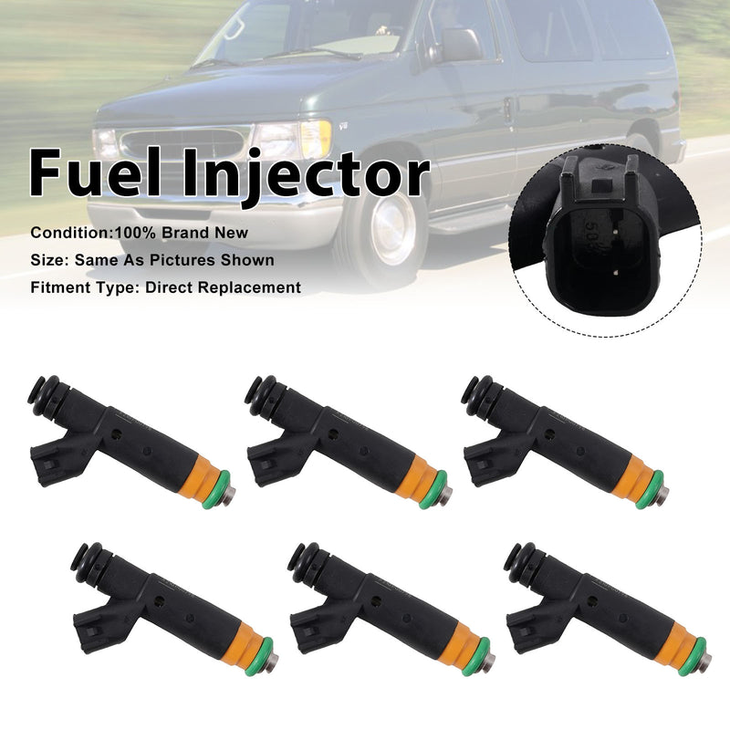 Ford E-150 E-250 F-150 4.2L V6 2000-2003 YR3E-A6A 6PCS Fuel Injector