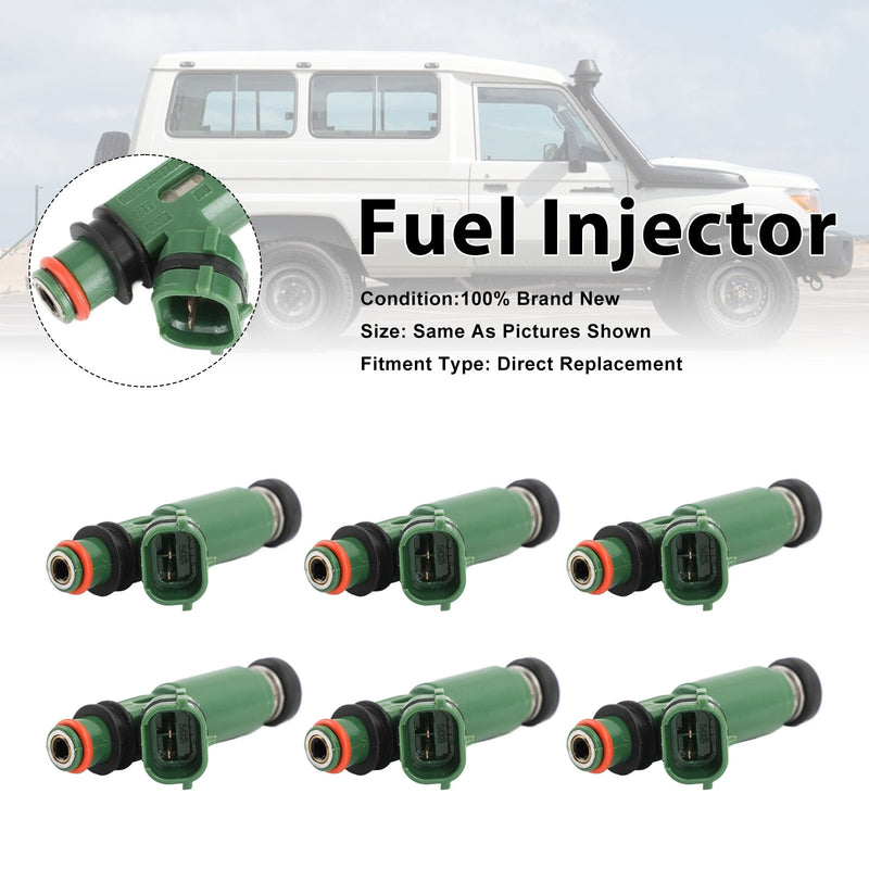 Toyota Landcruiser FZJ78 1FZ-FE 1999-2006 23250-66010 6PCS Fuel Injector