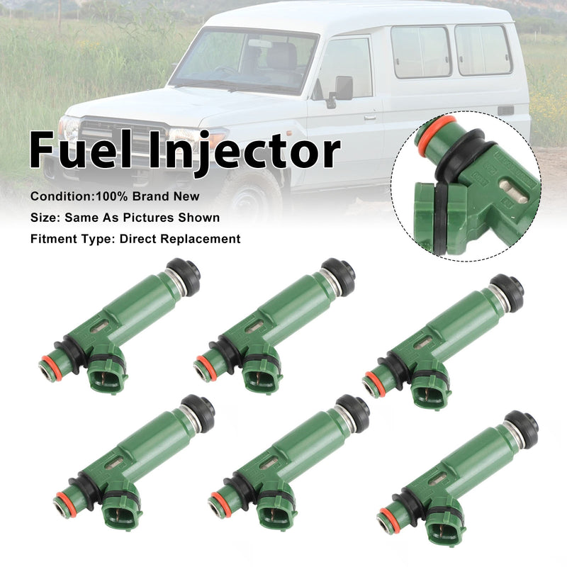 Toyota Landcruiser FZJ78 1FZ-FE 1999-2006 23250-66010 6PCS Fuel Injector