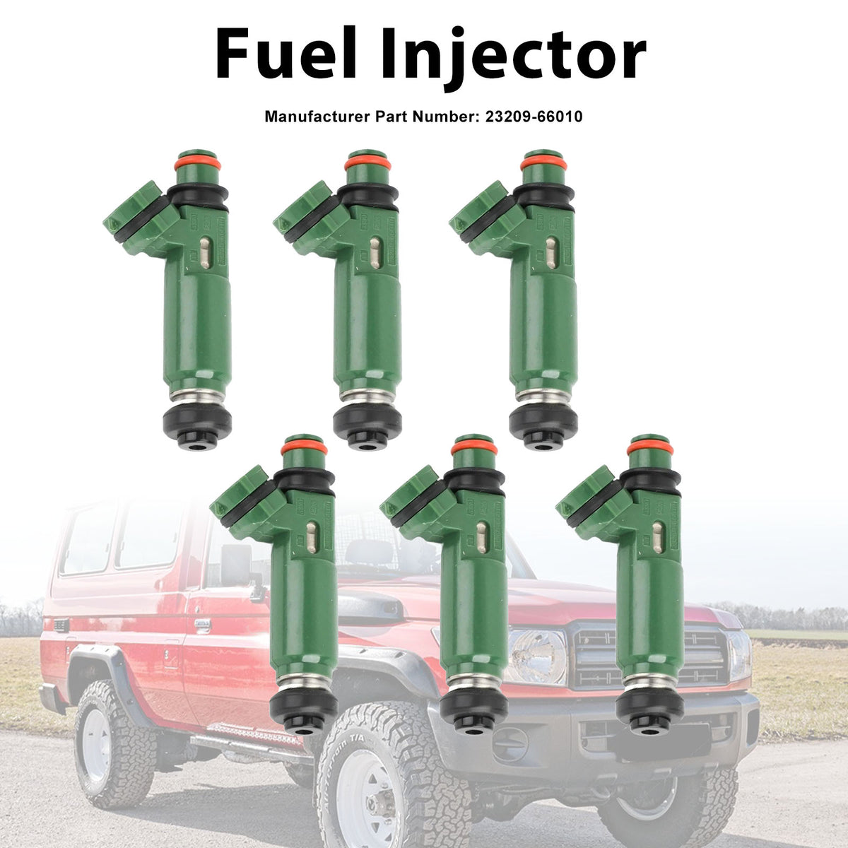 Toyota Landcruiser FZJ78 1FZ-FE 1999-2006 23250-66010 6PCS Fuel Injector