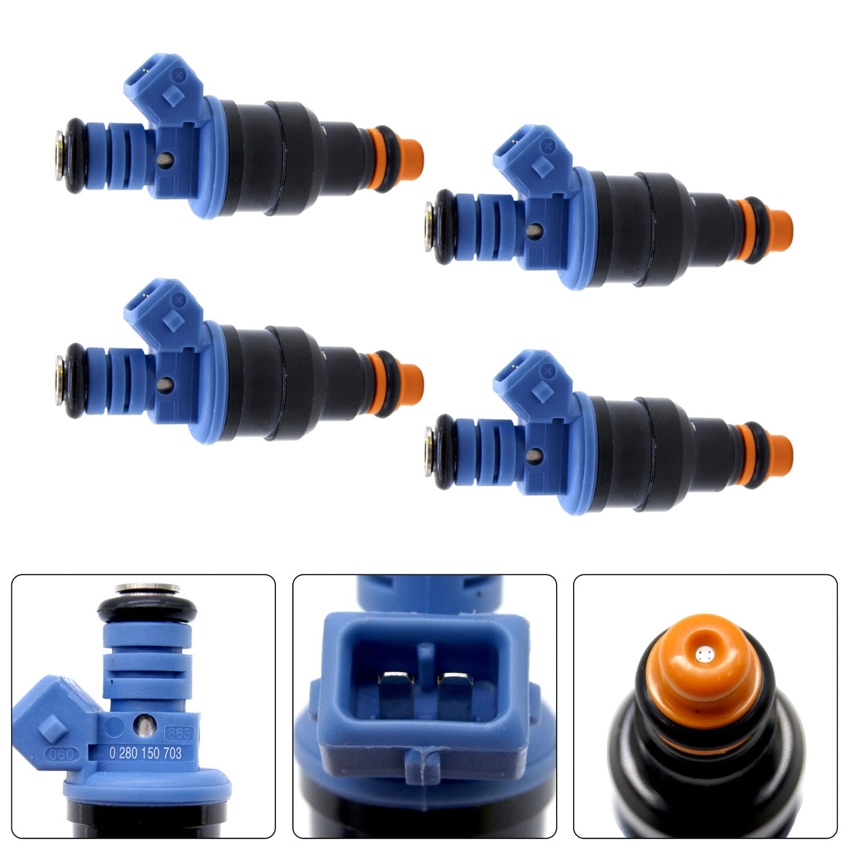 Rover 75 1999-2005 For MG MGF 1995-2002 0280150703 4PCS Fuel Injector
