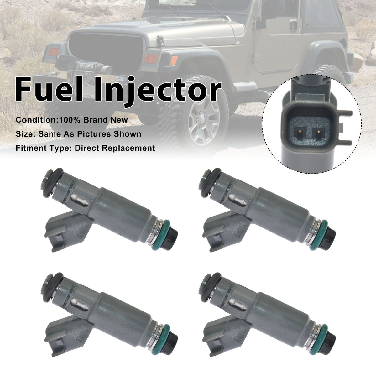 Jeep TJ Wrangler 2005-2006 Liberty 2004-2005 53013656AA 4PCS Fuel Injector