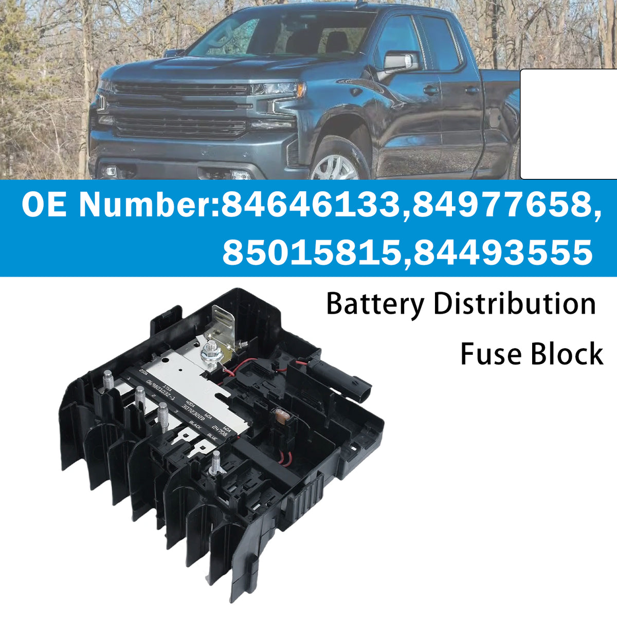 Chevy Silverado 1500 2019-2025 84646133 Battery Distribution Fuse Block