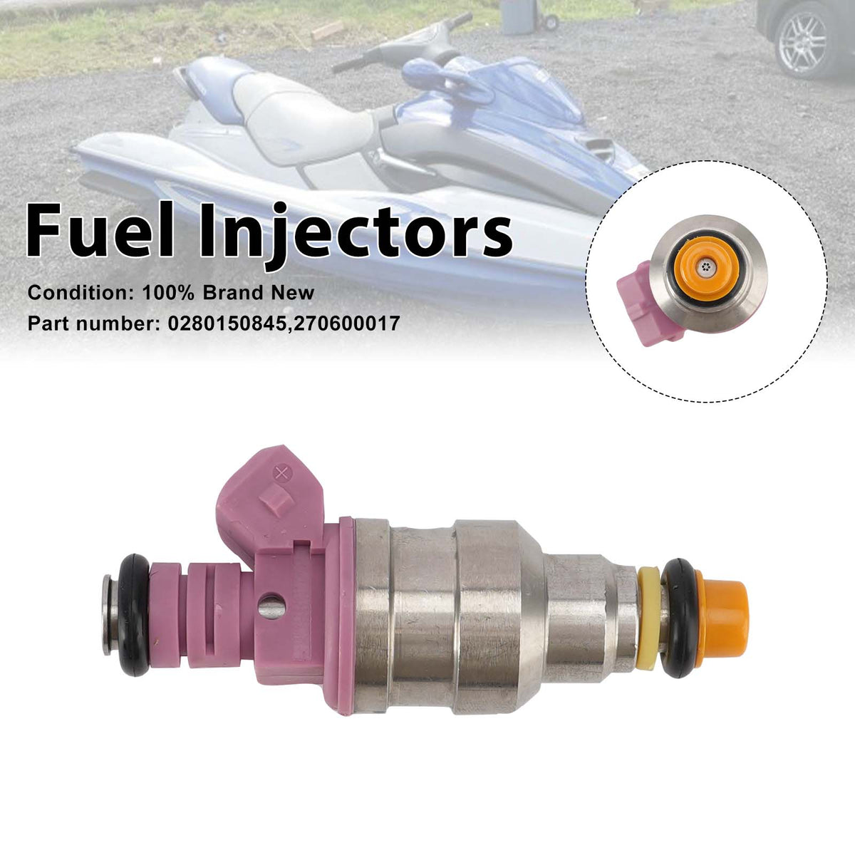 Sea-doo 787 RFI 800 GTX GSX 270600017 Fuel Injectors 0280150845