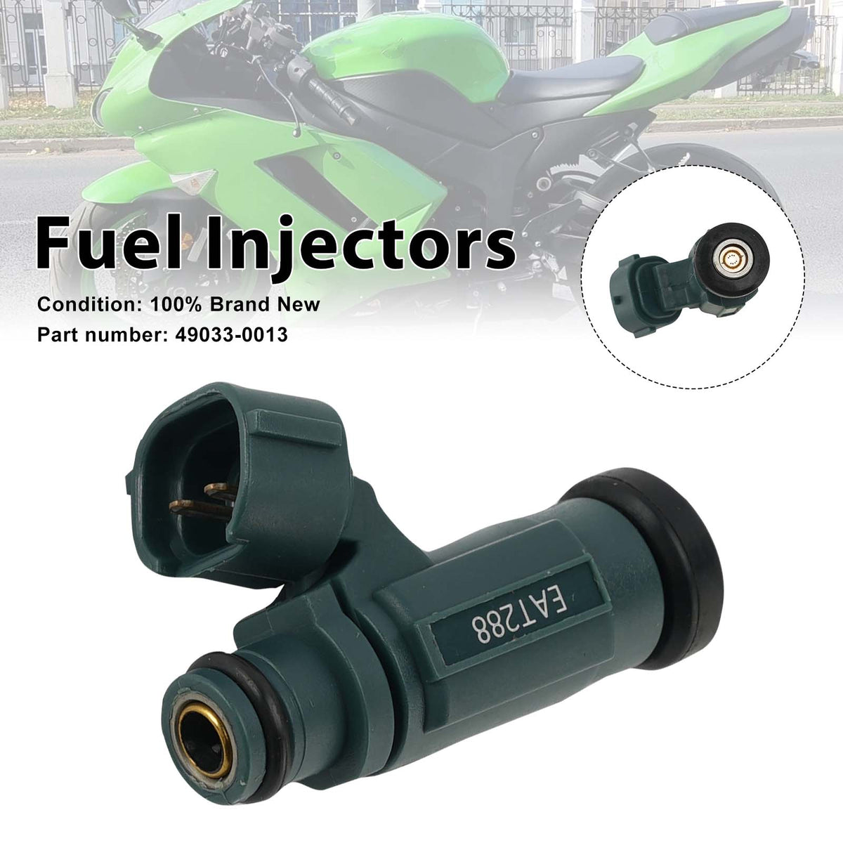 Kawasaki Ninja ZX600 ZX6R Z750 2007-2012 Fuel Injectors 49033-0013