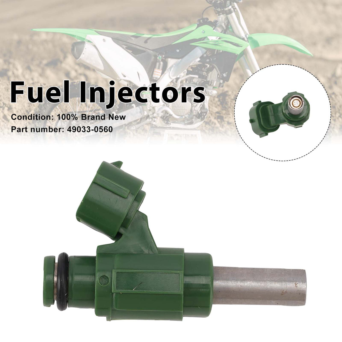 Kawasaki KX250F 2013 2014 2015 2016 2017 Fuel Injectors 49033-0560