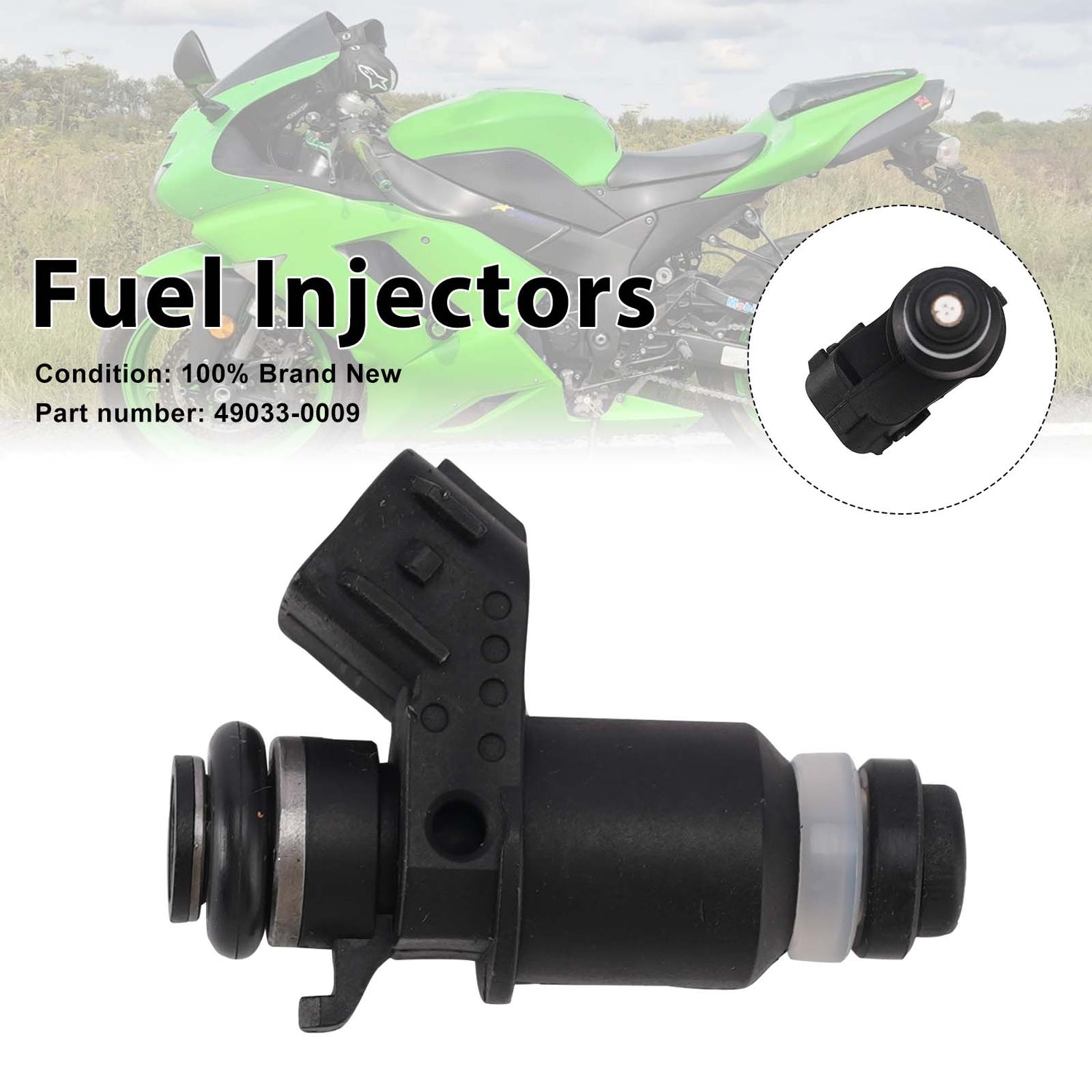 Kawasaki ZX-6R ZX-6RR ZX636 2005-2006 Fuel Injectors 49033-0009